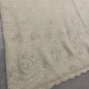 Croft & Barrow Cream Knit Sweater Ramie Wool blend